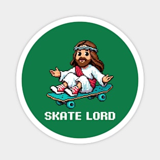 Jesus Skate Lord Pixel Magnet